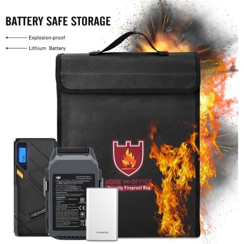 Wholesales 10PCS Security Fireproof Document Bag Safe Bag Cash File Envelope Organizer with Strong Handle 38x30x6.5cm Black