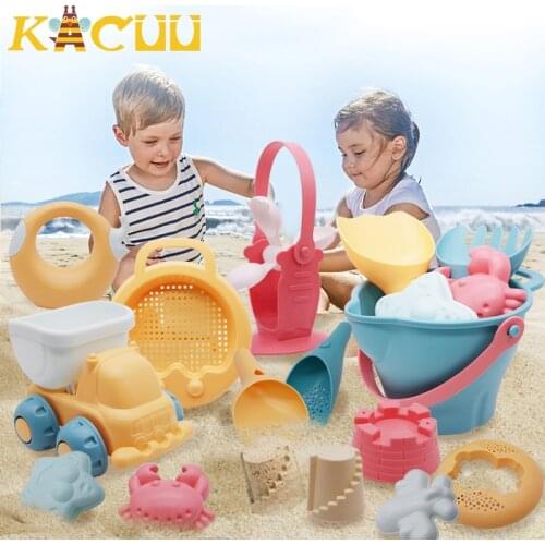 Beach Toys for Kids Gifts 5-17pcs Baby Beach Game Toys Children Sandbox Set Kit Summer Toys for Beach Play Sand Water Play Cart