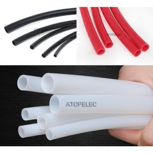ID_7mm PTFE Tubing OD_9mm F4 Rigid Pipe 260Deg.C High Temperature 600V Black/Red/White Color