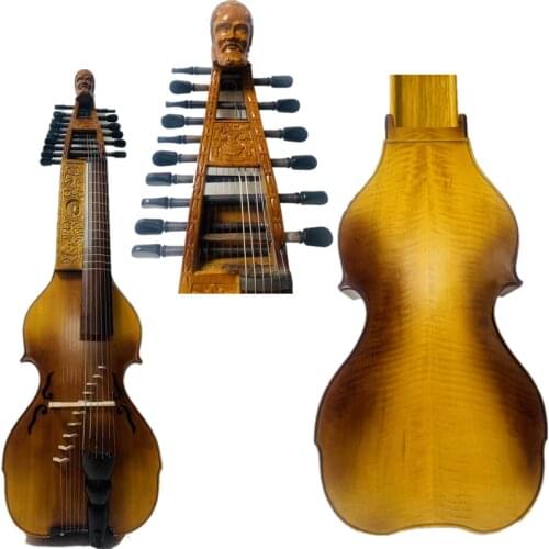 Carved solid wood Baryton SONG Maestro 6x10 strings 25 1/4 "(641mm) BARYTON