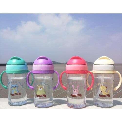 Silica Gel Feeding Kids Toddler Newborn Baby Drink Cups Water Bottles Kids Drinking Sippy A Cup with Straw Copo Infantil Drinker