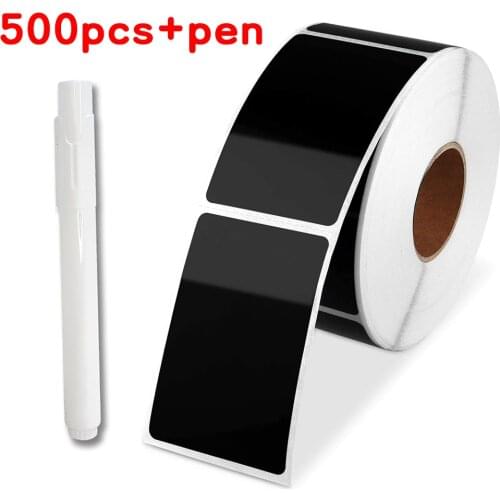 500pcs/roll Erasable Blackboard Sticker Craft Kitchen Jars Organizer Labels Chalkboard Chalk Board Sticker Black Board 1x2inch