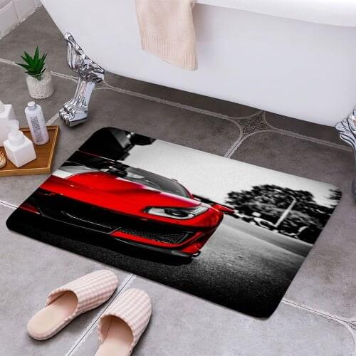 Supercar Peekaboo Carpet Areas Rug Non-slip Floor Mat Rug 3D Printing Living Room Bedroom Door Mat Home Decoration