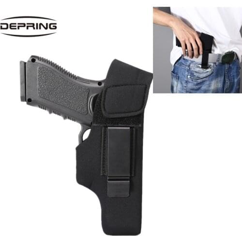 Tactical Hunting Universal Neoprene IWB Holster Concealed Carry Gun Holster Pouch Belt Metal Clip Holster for All Sizes Handguns