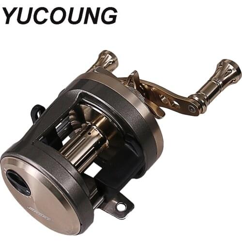 YUCONG Fishing Reel 9+1BB Cast Drum Wheel Max Drag 6-7kg BaitCasting Reel Aluminum Alloy Spool Sea Fishing Trolling Reel Pesca