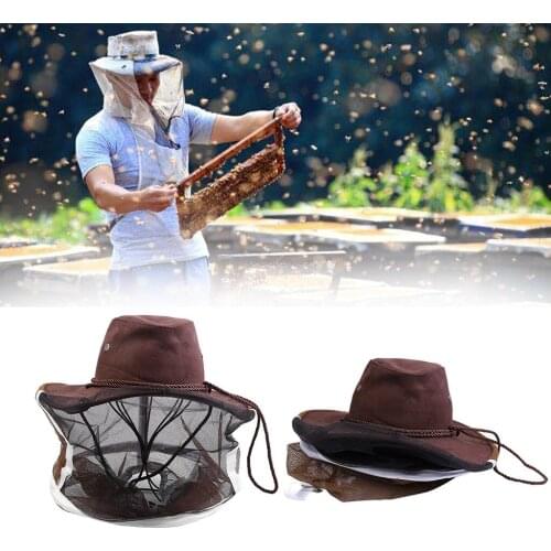 Anti Bee Cap Cowboy Hat Beekeeping Protective Hat Beekeeper Anti Insect Net Tool 2020 Quality Beekeeping Supplies