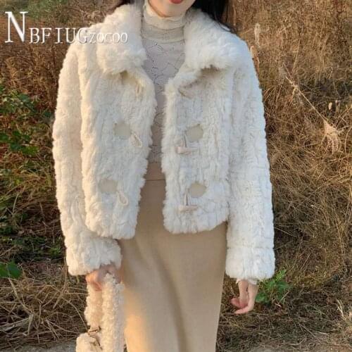 Faux Fur Women Coat Winter New Warm Thick Imitation Lambswool Female Jacket