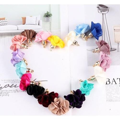 10pieces Small Petal Flower Tassel DIY Jewelry Making Findings Flowers Pendant Tassels Jewelry Accessories Accessories 3x2.5cm