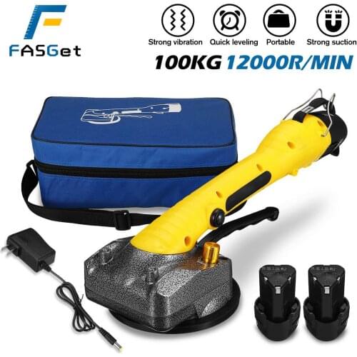 1000W Tiles Tiling Machine Tile Vibrator Suction Cup Adjustable Protable Automatic Floor Vibrator Leveling Tool With 1/2 Battery