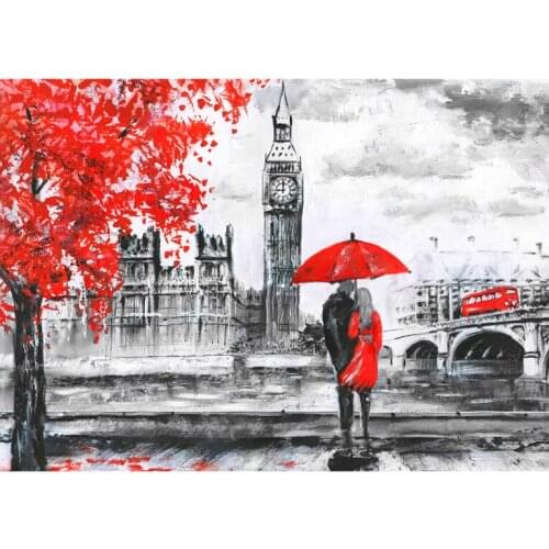 5D DIY Full Round Diamond Painting Landscape Lover 3D Cross Stitch Diamond Embroidery Diamond Mosaic Handmade Home Decoration