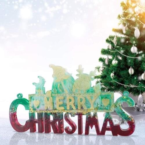 Christmas Snowman Decorations Epoxy Resin Mold DIY Crafts Casting Tool Xmas Tree Ornaments Silicone Mould