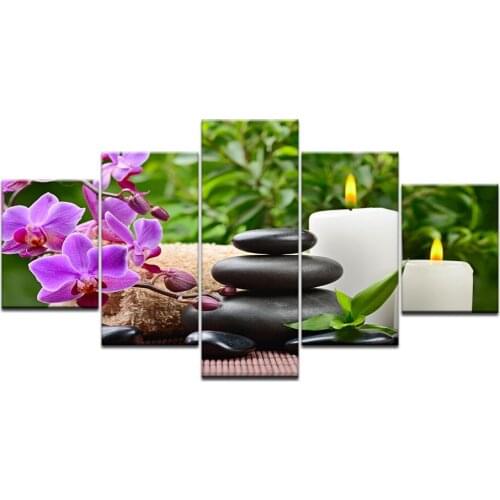 5d diy diamond painting home decorative diamond embroidery 5pcs Stones Bamboo Orchid Flowers for home decoration H270