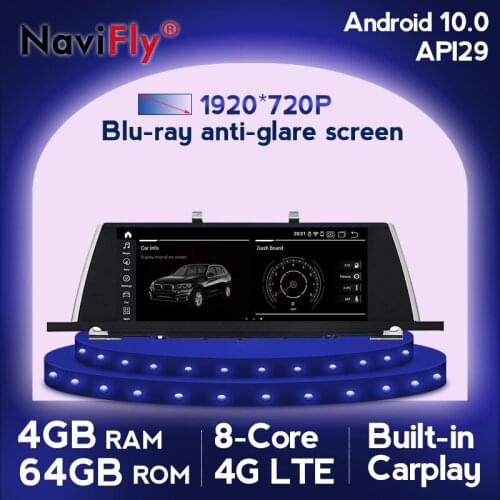 12.3" Android 10.0 4+64G Car Multimedia Player For BMW 5 GT Series F07 2009-2018 Auto Radio Head unit Car Stereo GPS Navigation