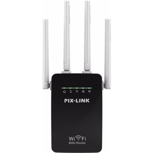 Home Mini 300Mbps Wireless WiFi Repeater Router Signal Extender With 4 External Antennas Wholesale 20pcs/lot
