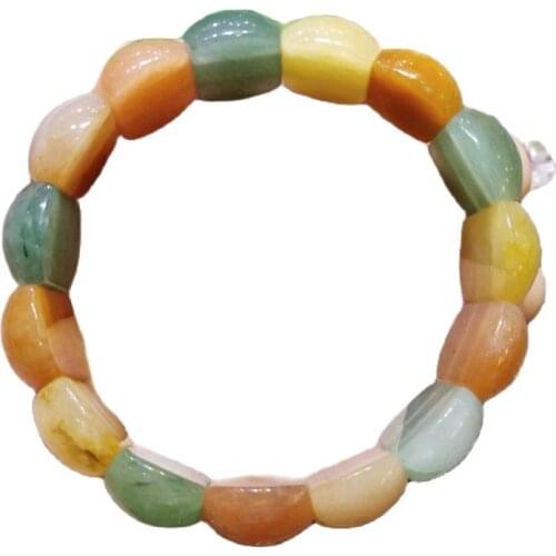 Natural crystal Dongling jade jade slice Bracelet elastic string