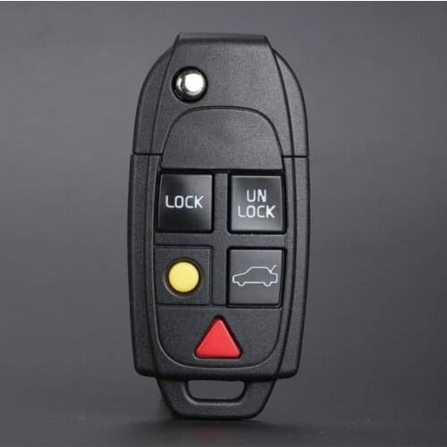 Six-button Black Folding Key Remote Control Replacement Shell Suit For Cx90 / S80 Remote Control Key Shell Car Key Accessories