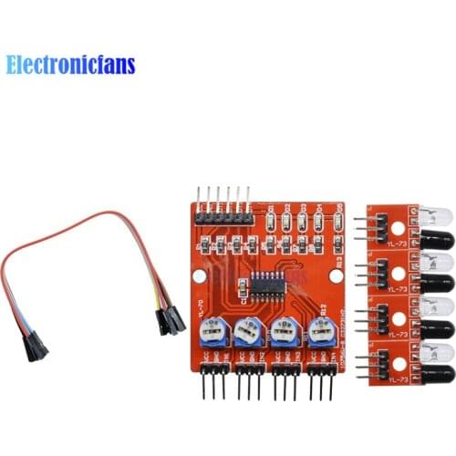 Four Way 4 Channel Infrared Detector Tracing Transmission Line Obstacle Avoidance Sensor Module for arduino robot Diy kit