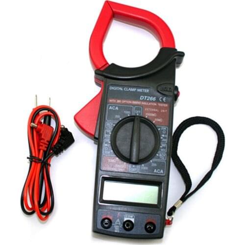 Digital Voltmeter Ammeter Ohmmeter Multimeter Volt AC DC Tester Clamp Meter DT266
