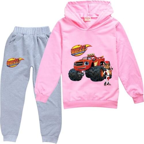 Kids Blaze and the Monster Machines Sweatshirt Hoodies Boy Clothing Set Fashion Clothes for Teen Girl Children Hooded Sportswear