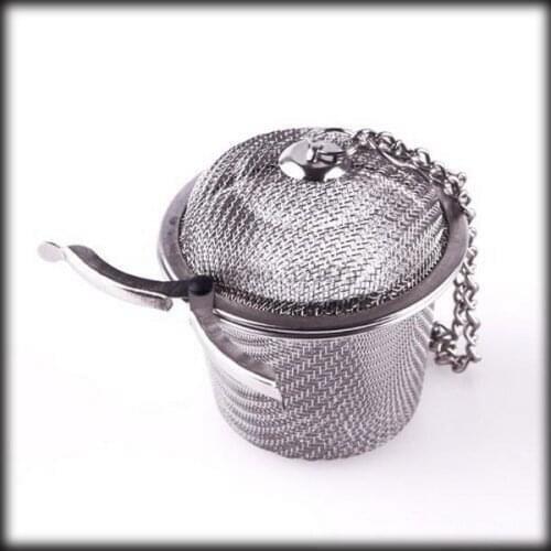 By dhl or ems 500pcs Teapot Stainless Mesh Ball Reusable Strainer Herbal Locking Tea Filter