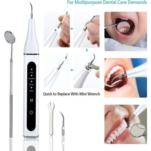 Electric Sonic Dental Scaler Tooth Calculus Remover Tooth Stains Tartar Tool Dentist Whiten Teeth Health Hygiene Care