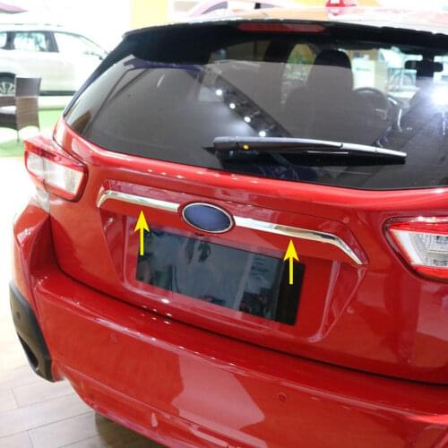 For Subaru Crosstrek XV 2018 2019 2020 Chrome Trunk Tailgate Strips Trim Accessories