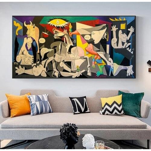 Picassos World Famous Abstract Painting Guernica Canvas Paintings Reproductions Wall Art Posters and Prints Pictures Home Decor