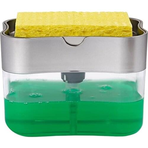 Kitchen sponge bracket press soap liquid box Soap dispenser Manual kitchen press For Family School Office