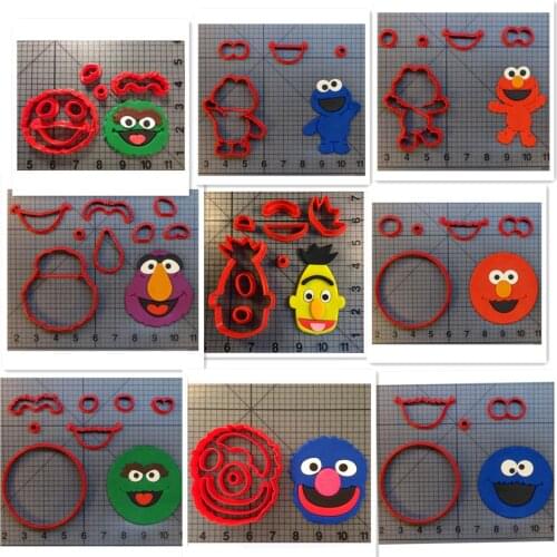 Cartoon Cookie Cutter Kitchen Baking Supplies Cake Icing Decoration Mold Fudge Tool Set 3D