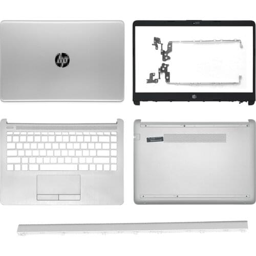 NEW Laptop LCD Back Cover/Front Bezel/Hinges/Palmrest/Bottom Case For HP 14-CF 14-DK 14-DF Top Back Case L24469-001 Silver