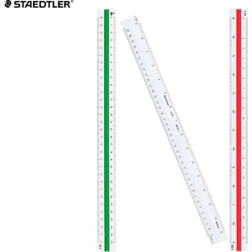 New Arrivals German STAEDTLER Triangular Scale 561 98 Triangle Plastic Anti-collision Design Drawing Ruler30CM Scale1:20 To1:100