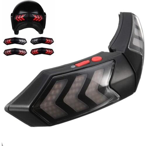 NEW 12V Wireless Motorcycle Helmet LED Brake Turn Signal Indicators LED Helmet Light for Motocycle Waterproof