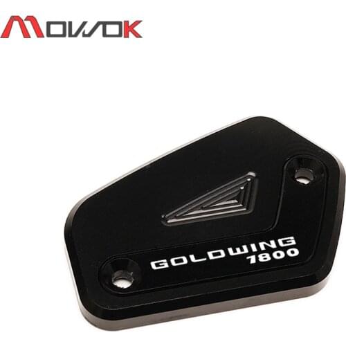 New Motorcycle CNC Aluminum Front Brake Reservoir Fluid Tank Cover Oil Cap For HONDA Goldwing1800 GL1800 2019-2021 2020