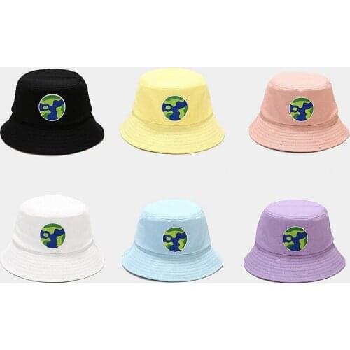 New Macaron-colored Fisherman Hat Summer Outdoors Hiking Hat Womens Bucket Hat Sun Protection Hat Adjustable Unisex Panama Cap