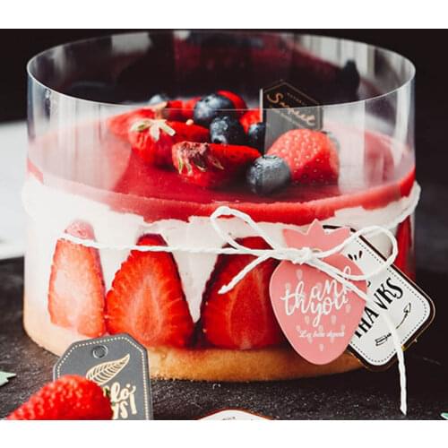 10m Transparent Clear Mousse Surrounding Edge Wrapping Tape Baking Cake Chocolate Dessert Surround DIY Decorating Film Bakeware