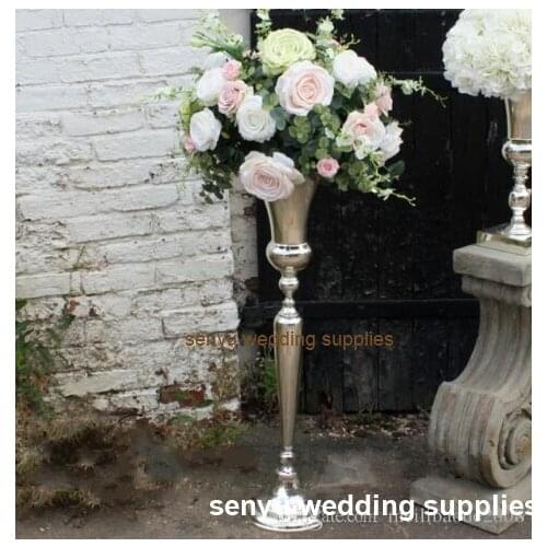 98cm tall )Gold/silver wedding floral stand centerpiece for table holder decoration mental display table top