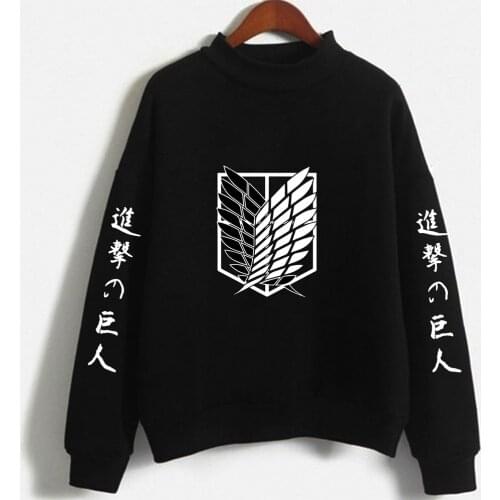 SUNOWE Attack on Titan Sweatshirt Hoodies Women Men Oversized Harajuku Hoodie Korean Style Streetwear Tops Long Sleeve Pullovers