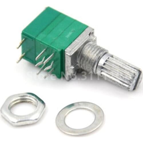 5PCS/LOT 8Pin RV097NS Dual Potentiometer B10K With Switch Adio Power Amplifier Sealing Potentiometer