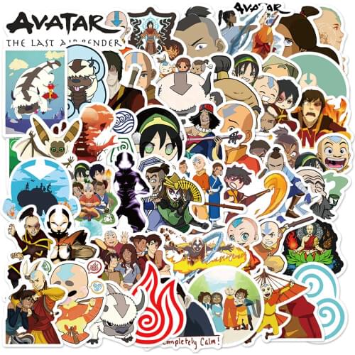 50pcs Anime Avatar The Las Airbender Waterproof PVC Graffiti Stickers for Notebook Skateboard Guitar Phone Water Cup Stickers