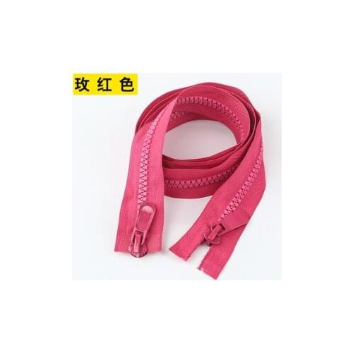 A6 Sewing supplies 120CM Resin zipper color down jacket zipper No.8 double zipper garment long zipper self-locking pull head