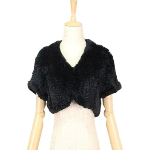 QIUCHEN 44 Free Shipping Solid Short Women Genuine Knitted Rabbit Fur Vest Natural Real Fur Coat Winter Gilet Fashionable Dress
