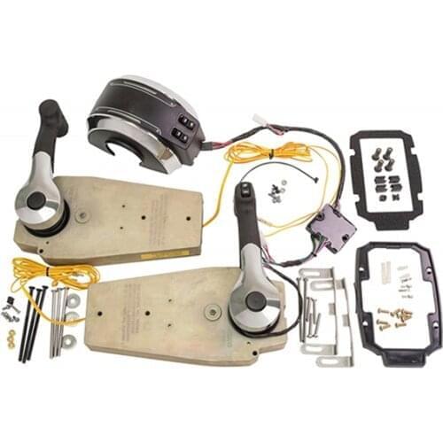 Free Shipping Outboard Twin Dual Remote Control For Mercury Engine Console Mount 8M0075245