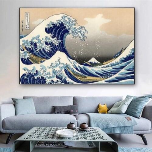 The Great Wave off Kanagawa By Katsushika Hokusai Famous Paintings Print On Canvas Art Posters Japanese Ukiyo-e Pictures Cuadros