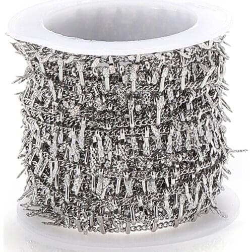 1meter 1.5mm Stainless Steel Chains Sequins Necklace Chain Handmade Crafts Accessories Bracelet Chain for Jewelry Making DIY