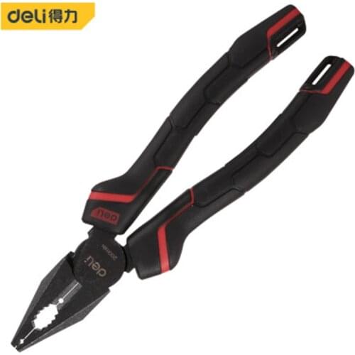 Deli Electrician Pliers Wire Cable Cutter Plumbing Wire Cutter Pliers Industrial Grade Electric Wire Stripping Crimping Vise