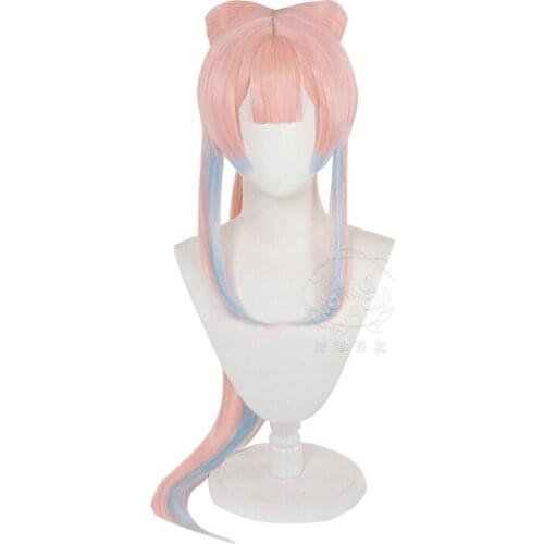 Genshin Impact Kokomi Wigs Cosplay Costume 90cm Long Heat Resistant Synthetic Hair Kokomi Anime Cosplay Wigs
