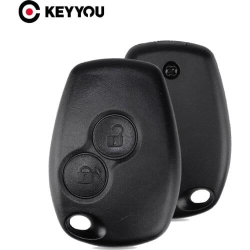 KEYYOU 2 Button Key Shell Case For Renault Megane Modus Espace Laguna Duster Logan DACIA Sandero Fluence Clio Kangoo No Blade