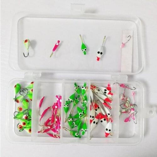 Obsession Ice Fishing Hook Kit Barbed Hook 75pcs/lot Carp Fishing Hook