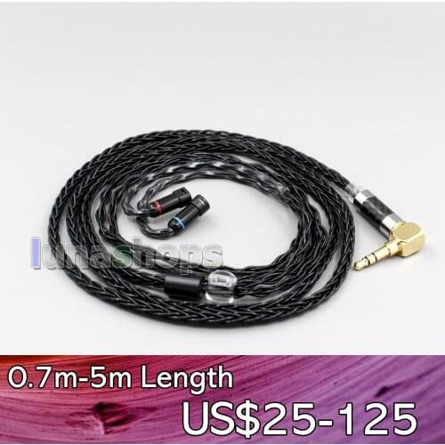 LN006353 XLR Balanced 3.5mm 2.5mm 8 Cores Silver Plated Headphone Cable For Sennheiser IE8 IE8i IE80 IE80s Metal Pin