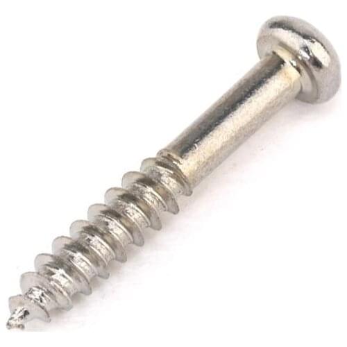 Musiclily 25mm Guitar Tremolo Bridge Mounting Screws for Strat Style, Chrome (20 Pieces)